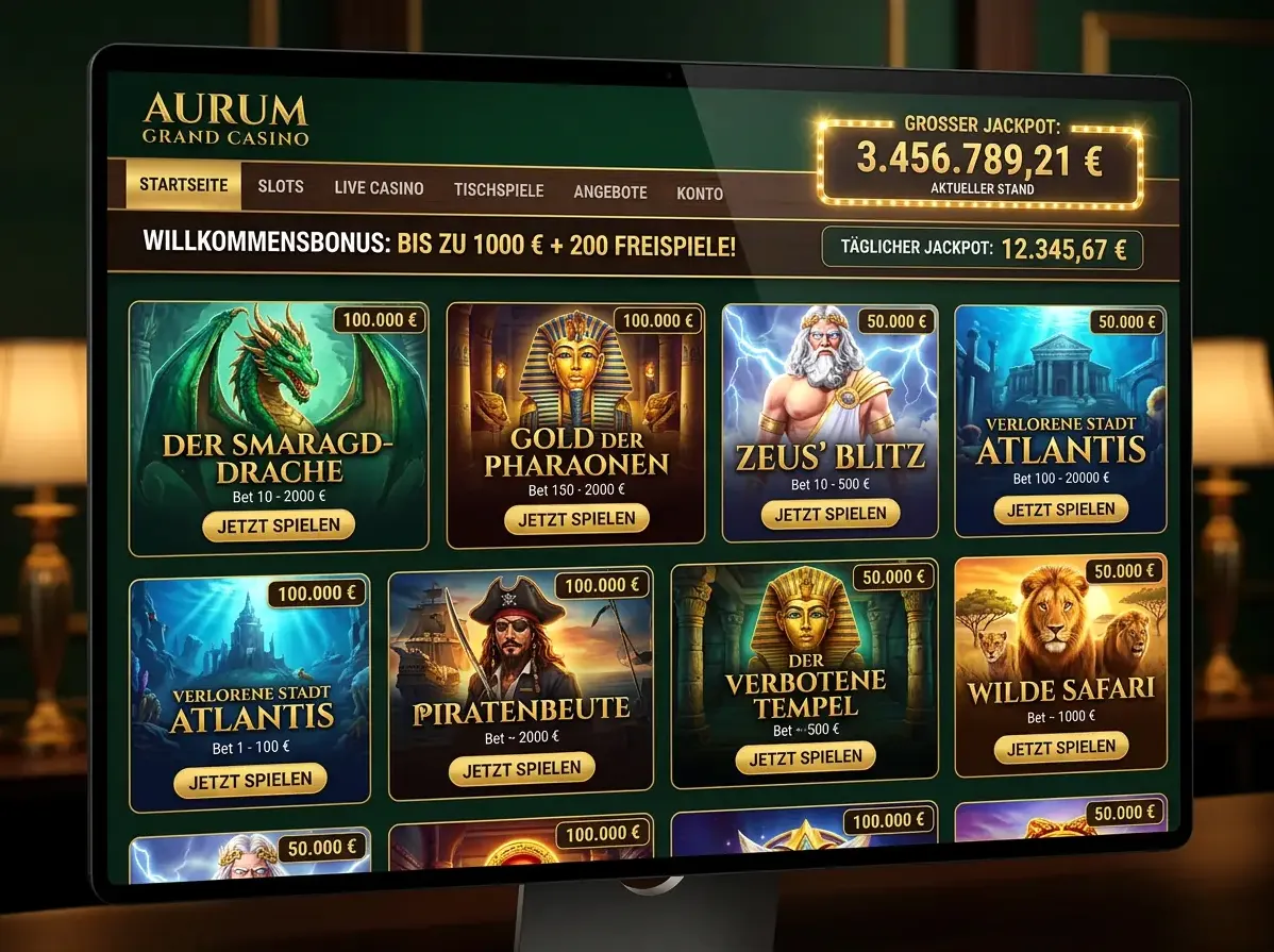 Axe — Spielsaal und Angebot